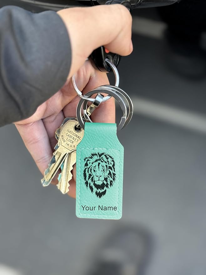LaserGram Rectangle Keychain, Disc Golf, Personalized Engraving Included