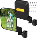 No Drilling Golf Cart Side Mirrors with Built-In Reflector, Universal Rear View Mirrors for 0.75"/1"/1.25" Square Strut Fits Ezgo,Club car,Yamaha Cart with 180 Degree Rotation HD Glass
