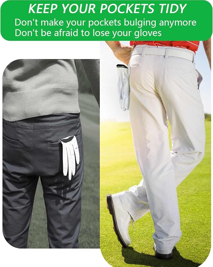 Golf Glove Clip, Simple and Stylish Golf Glove Holder for Easy Access and Natural Ventilation Drying (White)