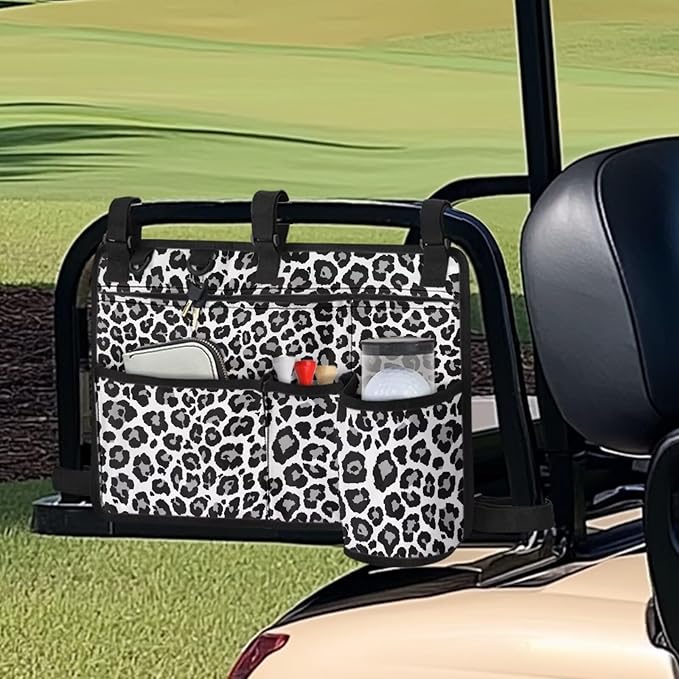 Golf Cart Rear Seat Organizer Storage Bag Large Capacity Golf Cart Accessory for Club Car, Wheelchair and Walker