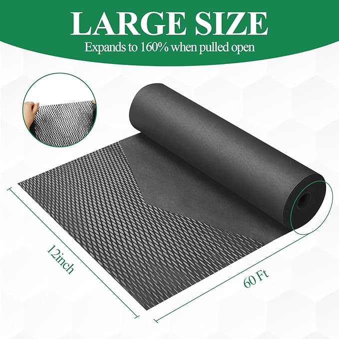 Honeycomb Packing Paper, 12" x 200' Packing Paper Substitute Alternative for Bubble Cushioning Wrap for Moving Shipping Packaging, Recyclable Moving Supplies Bubble Packing Wrap Roll-Black