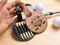 CFuniq® Engraved Leather Golf Bag Tag Gift with Golf Tees, Personalized Golf Tee Holder, Custom Golf Accessories, Groomsmen Gifts, Golf Gift for Men Women