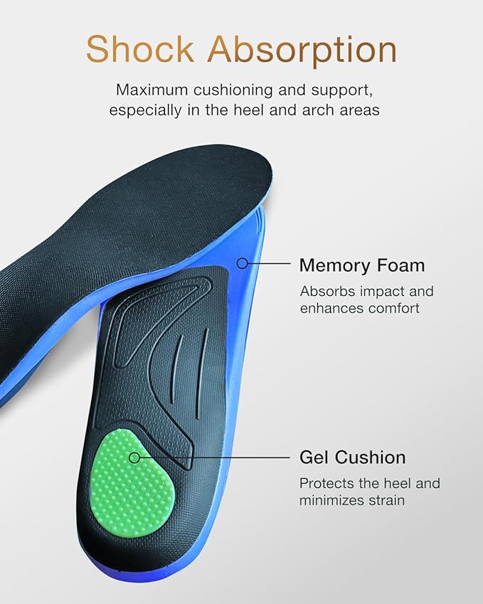 Premium Quality Gel Shoe Insoles from Japan, Shock Absorption, High Arch Support, Walking, Golf Insoles Men, Shoe Inserts Women, Shoe Insoles Women, Shoe Inserts Men, Unisex Sole Inserts, XL