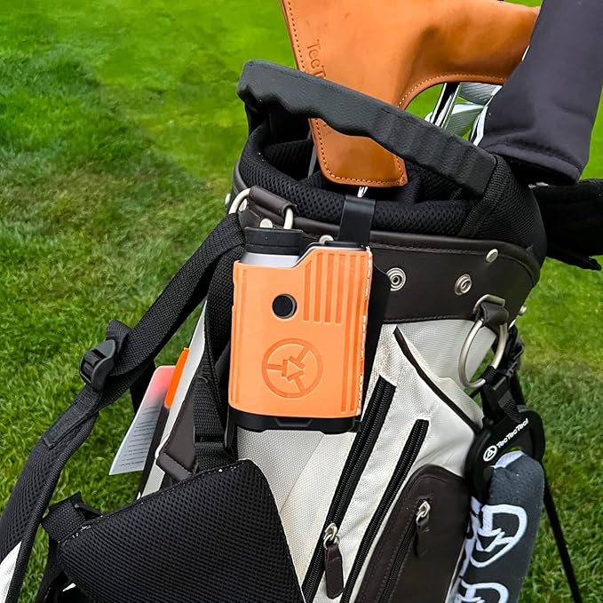 TecTecTec Golf Bag Metal Clip for Rangefinder - Golf Metal Landing Pads for Strong Hold - Rangefinder Straps Bag Clip - Gear Organizer Accessories for Quick Use - Gift