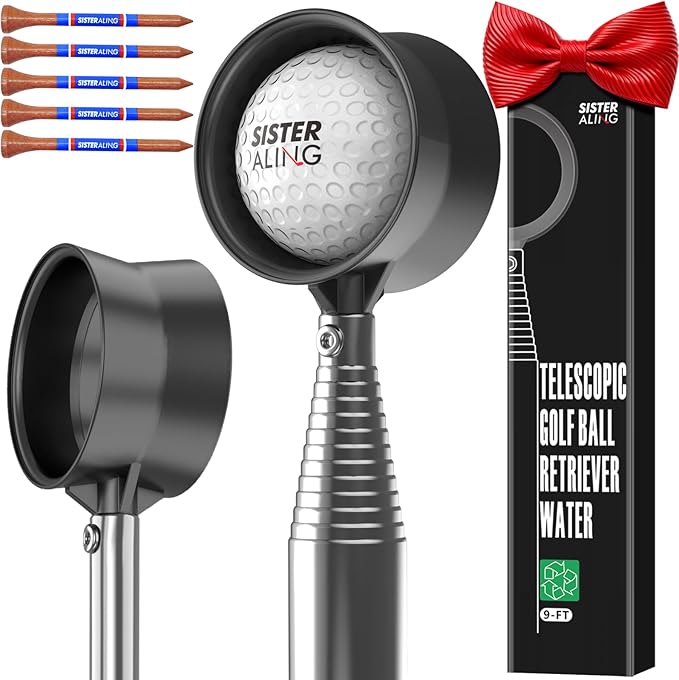 9ft/12ft Water Telescopic Golf Ball Retriever，Classic and Durable Stainless Steel Picker Upper, The Best Accessory Gift for Men and Women Golfers.