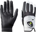 HIRZL Trust Control 2.0 Golf Glove, All Weather Mens Golf Glove, White/Black, Kangaroo Leather Palm, Cabretta Leather Backhand, Trusted by Pro’s, Sweat Free, Ultimate Grip
