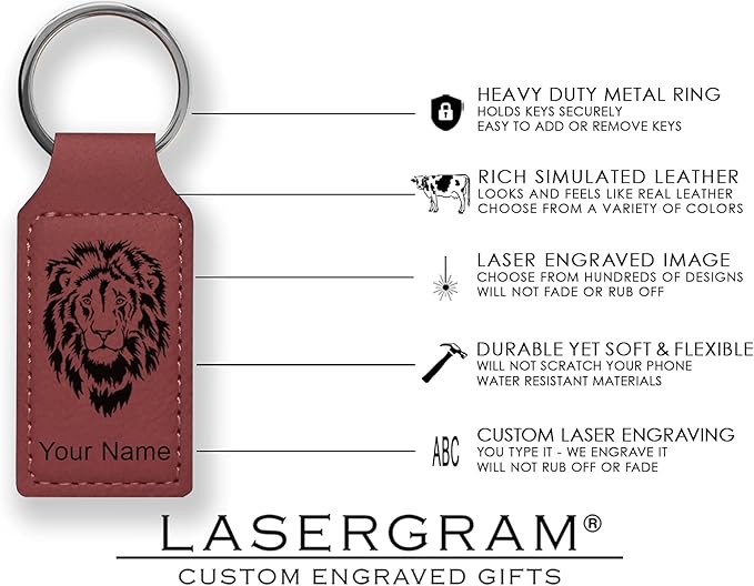 LaserGram Rectangle Keychain, Golfer Golfing, Personalized Engraving Included