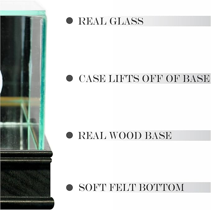 Golf Ball Hole-in-One Display Case with 1 1/2" Sport Moulding | Real Glass Display for Your Hole in One Golf Ball | Add Custom Personalization | Hole in One Golf Ball Display Case