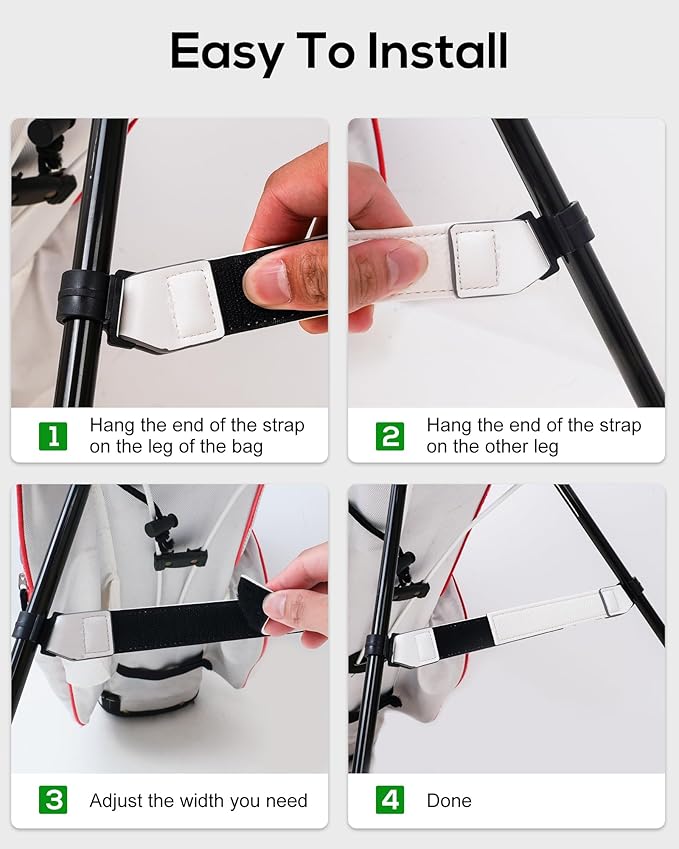 Big Teeth Golf Bag Accessories Leg Leather Strap, Stabilizer Strap, Equipment for Stand Bag With Legs