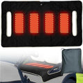 Universal Heated Golf Cart Seat Cover - Waterproof Golf Cart Heater Accessory w/ 4-Zone Warmth, 3 Heat Levels, USB/Type-C & 12V Plug for EZGO/Yamaha/Club Car (Black)
