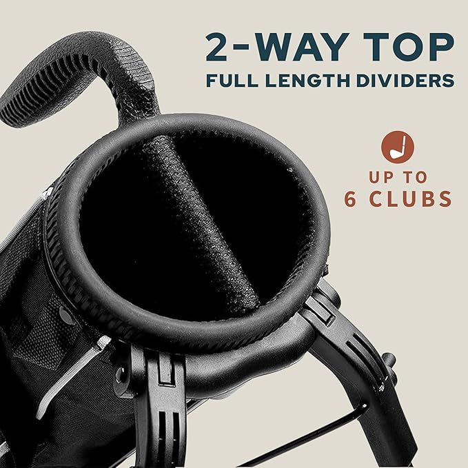 The Original Lightweight Sunday Golf Bag with Stand – Easy to Carry, Durable Pitch & Putt Bag for Driving Range, Par 3 & Executive Courses