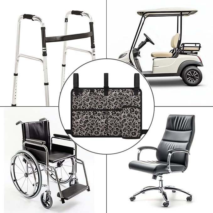 Fashion Golf Cart Rear Seat Organizer Lightweight Storage Bag Accessories for Club Car, Wheelchair and Walker