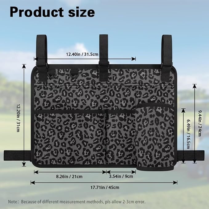 Golf Cart Rear Seat Organizer Storage Bag Large Capacity Golf Cart Accessory for Club Car, Wheelchair and Walker