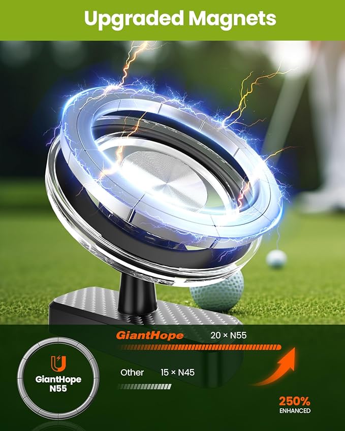 Golf Gifts for Men Dad Him Unique, Magnetic Golf Cart Phone Holder Mount for Golf Cart, 360° Rotation Golf Accessories for Men Golfers, Mens Gifts for Birthday Valentines Day, Husband Gifts from Wife
