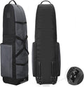 Foldable Padded Golf Travel Bag, Heavy Duty 900D Polyester Golf Club Bag Waterproof Golf Carry Bag Cart Bag with Wheels, Soft-Sided Spacial Size for Golf Gear Transportation
