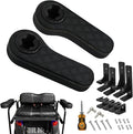 XUANYUDG0769 Golf Cart Armrest with Cup Holder for EZGO TXT Club Car DS Precedent and Yamaha Rear Seat Kit, Upgrade Support Frame/No Need Drilling Arm Rest