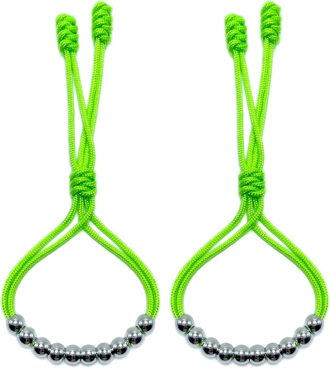 LAMIBEE Pack of 2 Golf Glove Bead Stroke Counter, 10 Stainless Steel Beads Score Counter for Gloves, Stroke Count Resizable Easy to Adjust Golf Round Scoring Tracker Accessory
