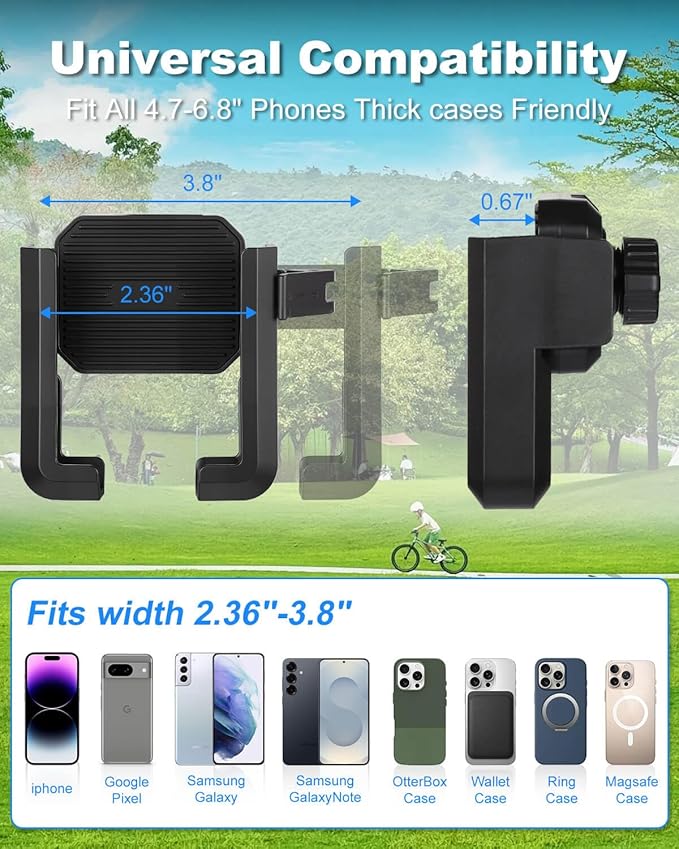 Golf Cart Phone Holder Mount Magnetic, Golf Cart Phone Caddy Compatible with iPhone/Galaxy/Google Pixel/Motorola Fit EZGO/Club Car/Yamaha/ICON/Zone