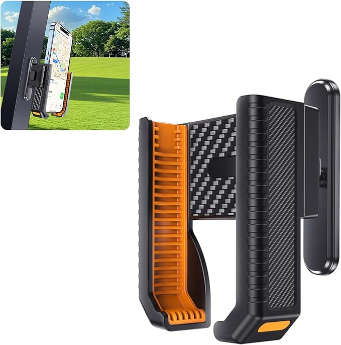 Falafa Magnetic Golf Cart Phone Holder, Golf Cart Universal Phone Holder Mount Compatible with EZGO/Club Car/Yamaha, Golf Cart Accessories for iPhone/Galaxy/Google Pixel All Smartphones