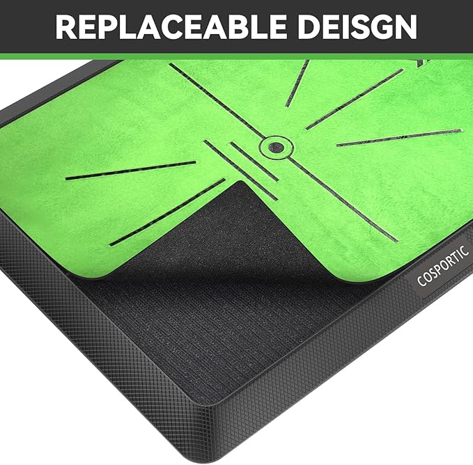 Golf Hitting Mat, Golf Training Mat for Swing Path Feedback Detection Batting,Extra Replaceable Golf Practice Mat 16"x12", Golf Gifts for Men Women for Home Indoor Outdoor