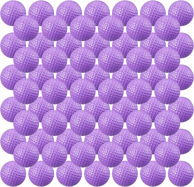 Junkin 80 Pcs Foam Golf Balls Rubber Practice Balls Realistic Feel and Flight Sport Training for Indoor or Outdoor Backyard Golf Training