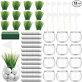 LemonRoad 12 Set Golf Party Centerpieces Table Decorations with Hollow Plastic Ball Artificial Grass Flag Flower Mud Sport Centerpiece Table Toppers for Golf Birthday Party Baby Shower Supplies