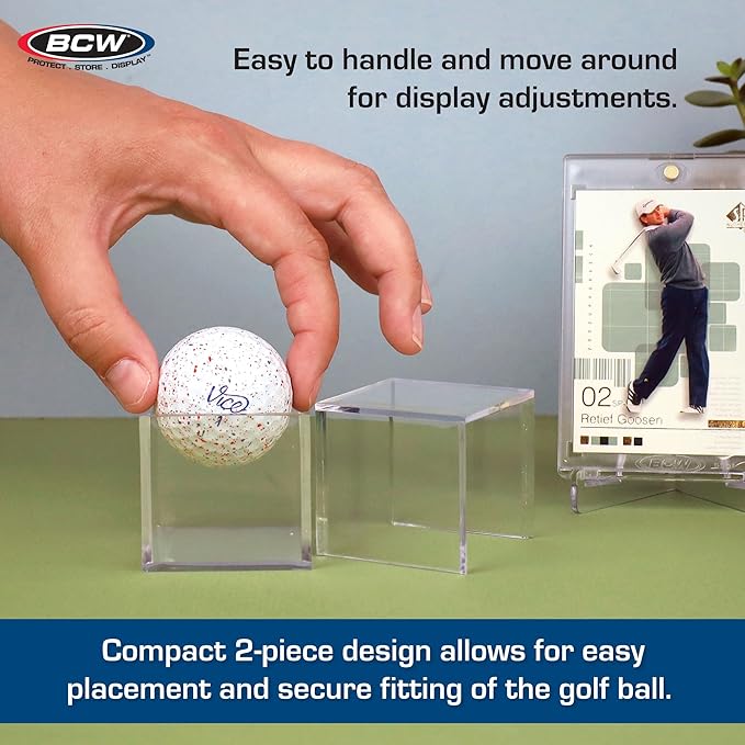 BCW Golf Ball Display Case -6ct | Clear Polystyrene Shell Golf Ball Display | Two-Piece Compact Design | Display Case for Your Collectible Golf Ball | Golf Ball Holder