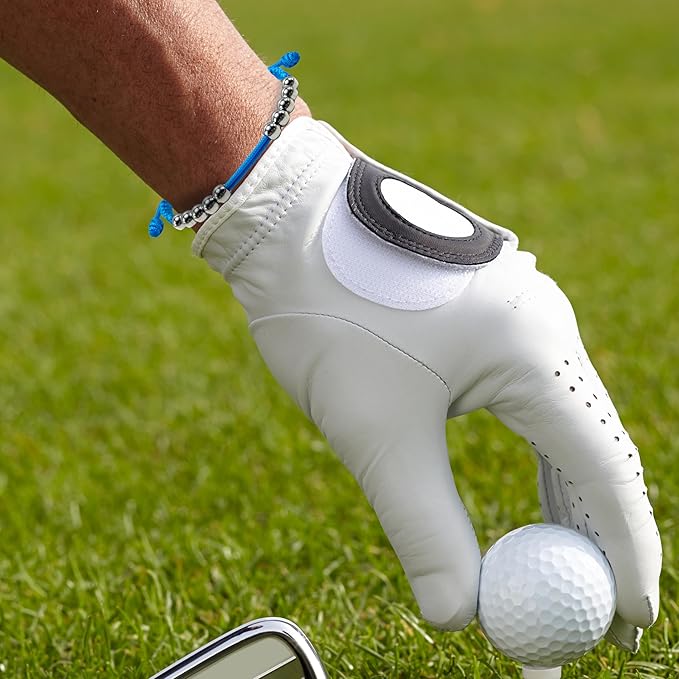 LAMIBEE Golf Stainless Steel 10 Beads Score Counter Bracelet, Golf Stroke Count Bracelet, Resizable and Easy to Adjust Golf Round Scoring Tracker, Durable and Stylish Golf Accessory