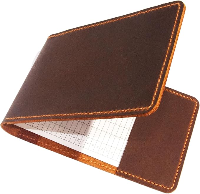 Personalized Leather Golf Scorecard & Yardage Book Holder, Personalized Golf Gift, Yardage Book Holder, Gifts for Dad, Gifts for Golfers