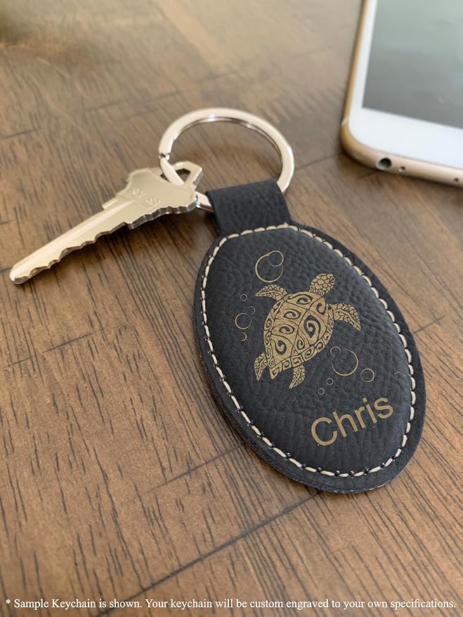 LaserGram Oval Keychain, Water Polo, Personalized Engraving Included