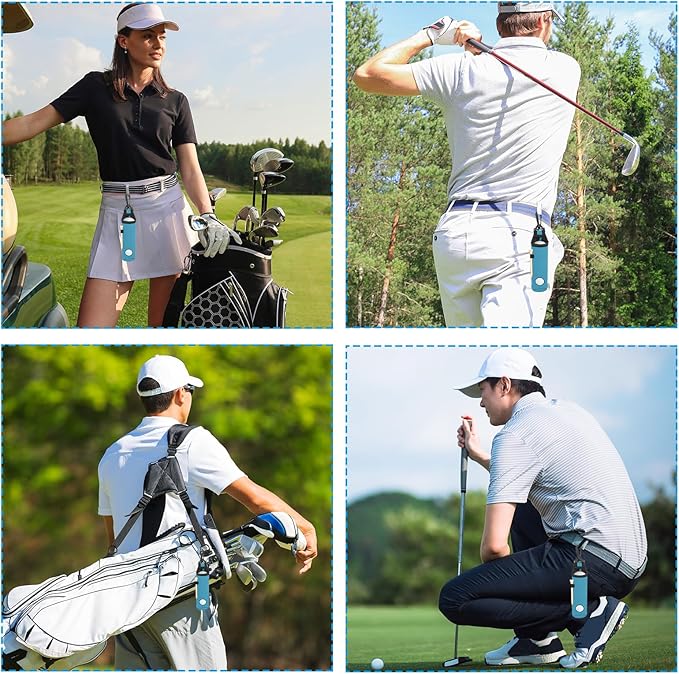 PATIKIL Golf Ball Carry Bag Golf Tee Holder Pouch Portable Neoprene Golf Ball Holder with Clip for Men and Women