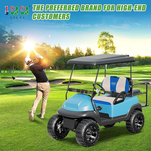 10L0L Golf Cart Seat Covers Universal for Yamaha G29 Drive2 Club Car DS Precedent Tempo Standard Front Seats, Breathable Mesh Bench Seat Cover, No Drilling Seat Cushion - All-Season Comfort