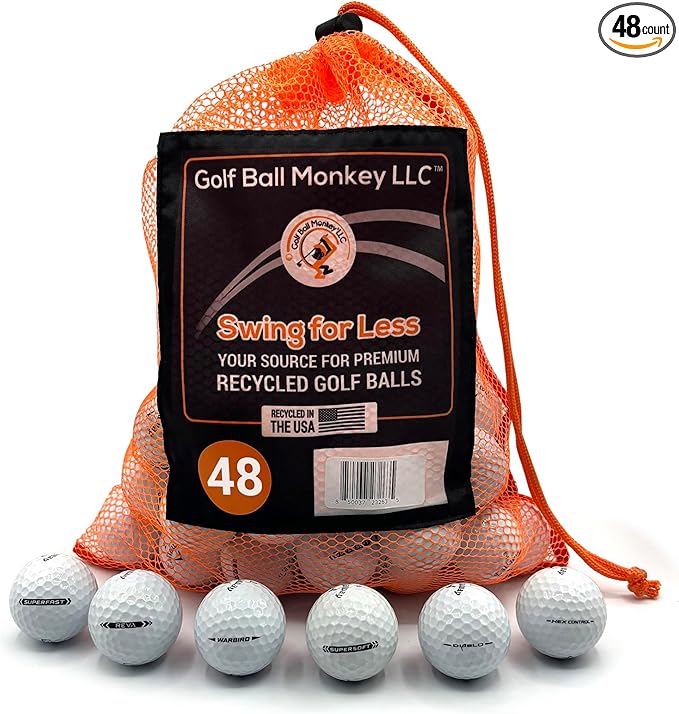 Golf Ball Monkey Cheap Recycled for Callaway Golf Balls Mix for Callaway Supersoft Golfballs, Superfast, Superhot, Warbirds, Diablo, Hex Tour Soft & More