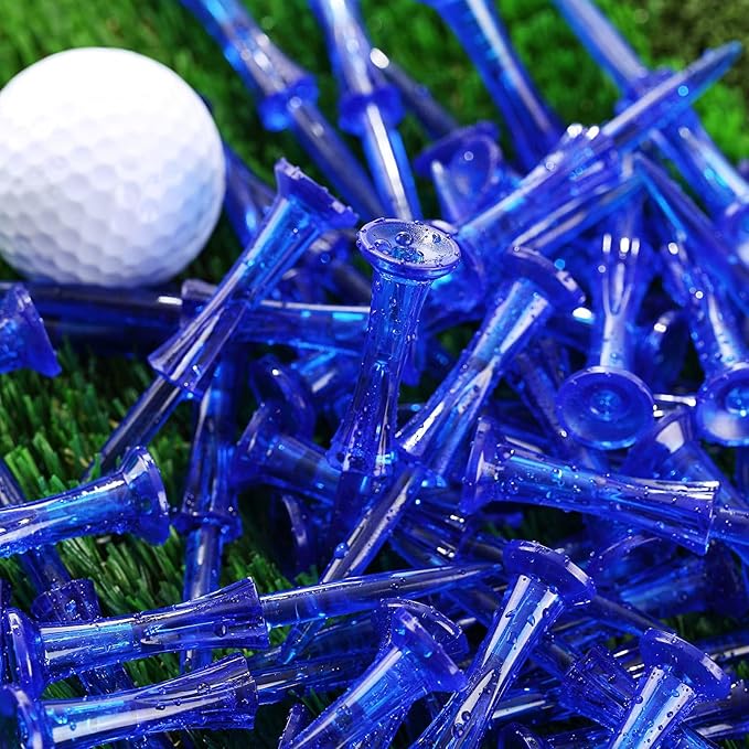 Golf Tees 3-1/4’’ 50 Count Plastic Golf Tees Reduced Friction & Side Spin Professional Unbreakable Golf Tees Durability and Stability Golf Tee