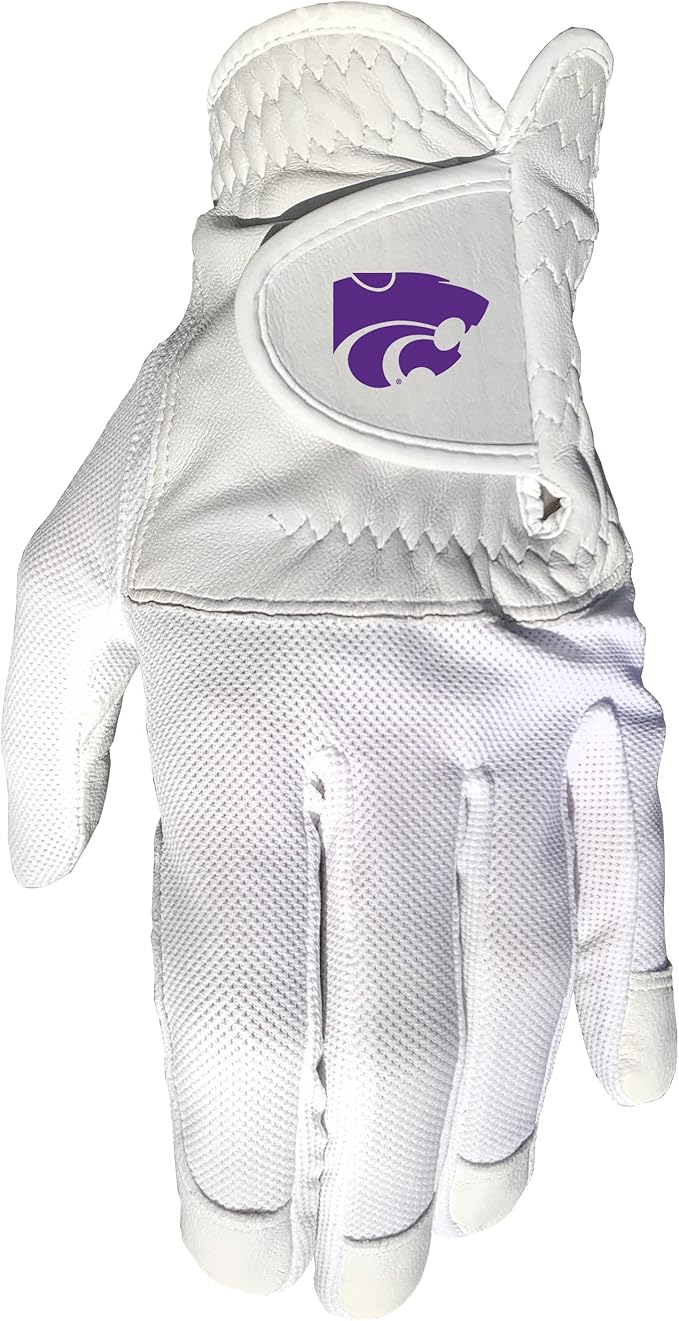Team Golf NCAA Men's Left Hand Golf Glove, For Right Handed Players, One Size, Includes Removable Double-Sided Magnetic Ball Marker