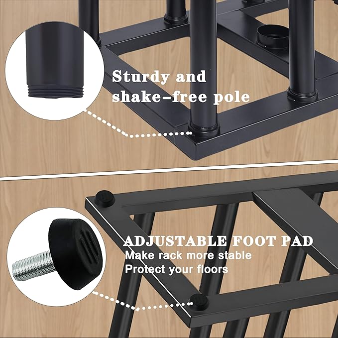 Boot Rack Organizer Tall Boots Boot Storage Free Standing Shoe Racks Black Metal for Dorm Room, Closet, Entryway, Bedroom for 4 Pairs With Multifunctional Portable Dryer 600W(54.2*50.1*30)