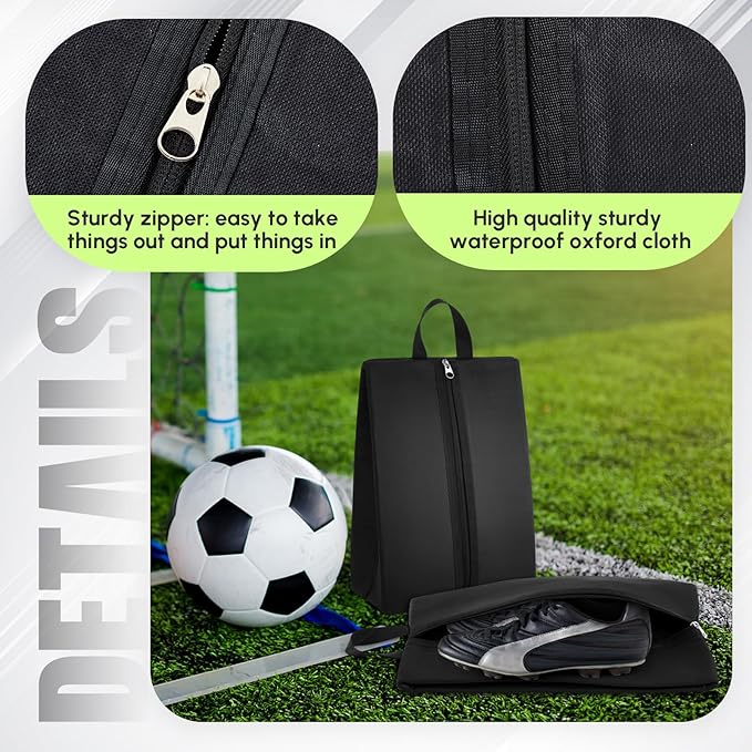 2 Pack Smell Proof Shoe Cleat Bag for Travel Water-resistant Odor Absorbing Lightweight Golf Soccer Shoe Storage Organizer Shoe Pouch with Zipper Dust-proof for Gym Sports Travel Work