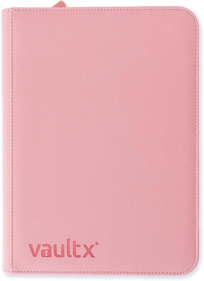 Vault X 9 Pocket Trading Card Zip Binder, 360 Cards, Premium Exo-Tec Album Material, 20 Side-Loading Pages, Folder for Collectible Games, Sports, TCG (Pink)