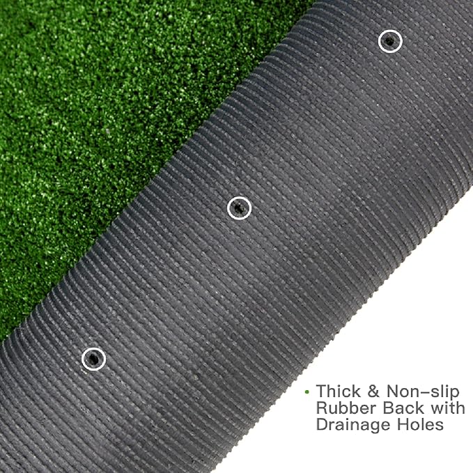 Artificial Grass Turf, 11ft x 30ft (330 ft²) Indoor Outdoor Fake Astroturf Rug Carpet Mat for Balcony Decor Backyard Patio Backdrop Fence Wall Decorations Dogs