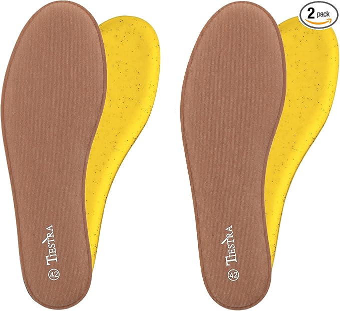 2 Pair -Shoe Inserts for Mens Memory Foam Insoles,Replacement Insoles for Work Boots Running Shoes, Cushion Shock Absorbing for Foot Pain Relief, Comfort Breathable Inner Soles Brown 44EU,US11