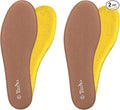 2 Pair -Shoe Inserts for Mens Memory Foam Insoles,Replacement Insoles for Work Boots Running Shoes, Cushion Shock Absorbing for Foot Pain Relief, Comfort Breathable Inner Soles Brown 45EU,US12