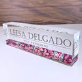 Artblox Personalized Name Plate for Desk | Wild Flowers Design On Clear Acrylic Glass | Custom Desk Name Plate Personalized with Your Name and Credentials for Teacher Phd Military Office Name Plate