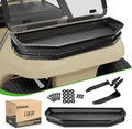 Club Car DS/Precedent Front Cargo Basket Clay Outer Utility with Mounting Brakets for Gas & Electric Golf Carts, Heavy-Duty Steel Drop Mesh Storage Rack