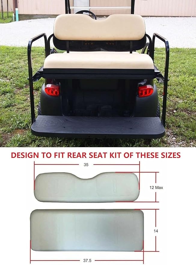 Huskey Parts Company Golf Cart Seat Cover Charcoal Gray for Club Car Precedent 04+, Tempo, Front Rear