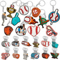 Batiyeer 36 Pack Baseball Keychains Bulk Party Favors Sports Ball Key Chains Funny Keyring Gifts for Women Men Birthday Supplies