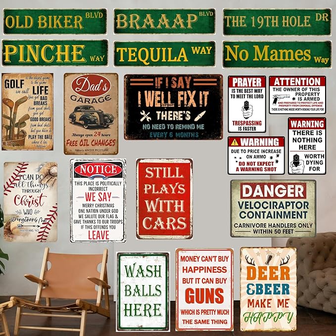 Golf Decor Signs Wall Art Golf Life Metal Tin Sign Vintage Golf Poster Golf Decoration For Home Man Cave Decor Golf Office Decoration Outdoor Indoor 8x12 Inch