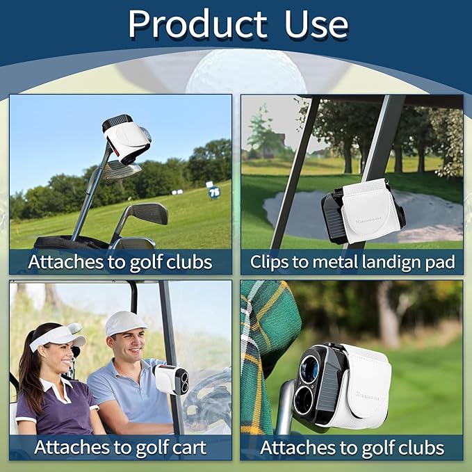 Golf Rangefinder Magnetic Strap, Adjustable Magnetic Rangefinder Strap Holder Wrap Mount for Golf Cart with Strong Magnet, Golf Accessories
