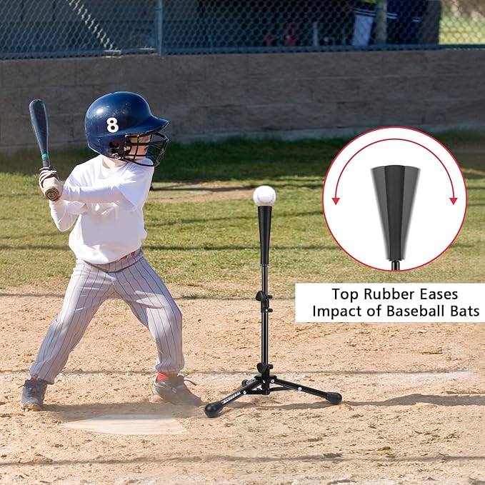 Baseball Tee for Kids,Batting Tee,Softball Tee,Youth Hitting Tee,Teeball Tee,Travel Tee,Easy Adjustable Height