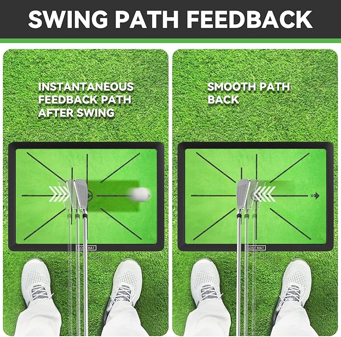Golf Hitting Mat, Golf Practice Mat Outdoor Indoor for Training Chipping Show Swing Path, Golf Impact Turf Mat with Rubber Backing,Golf Accessories for Men,Gifts for Men/Dad/Husband