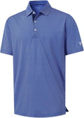 M MAELREG Mens Golf Shirt Short Sleeve Dry Fit Print Moisture Wicking Performance Patterns Collared Polo Shirt
